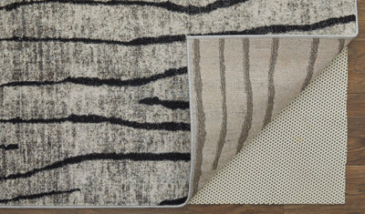 product image for Kiba Abstract Gray/Black/Taupe Rug 3 43