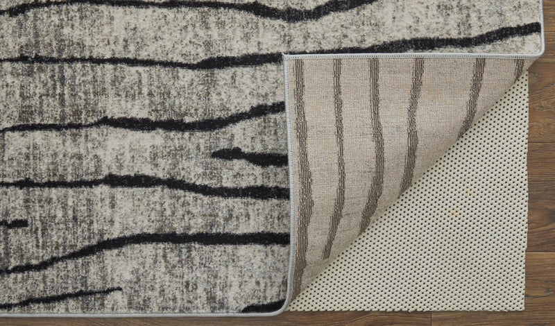 media image for Kiba Abstract Gray/Black/Taupe Rug 3 251