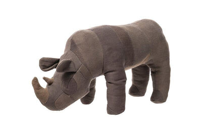 product image of vintage fabric stuffed animal rhinoceros design by puebco 1 59
