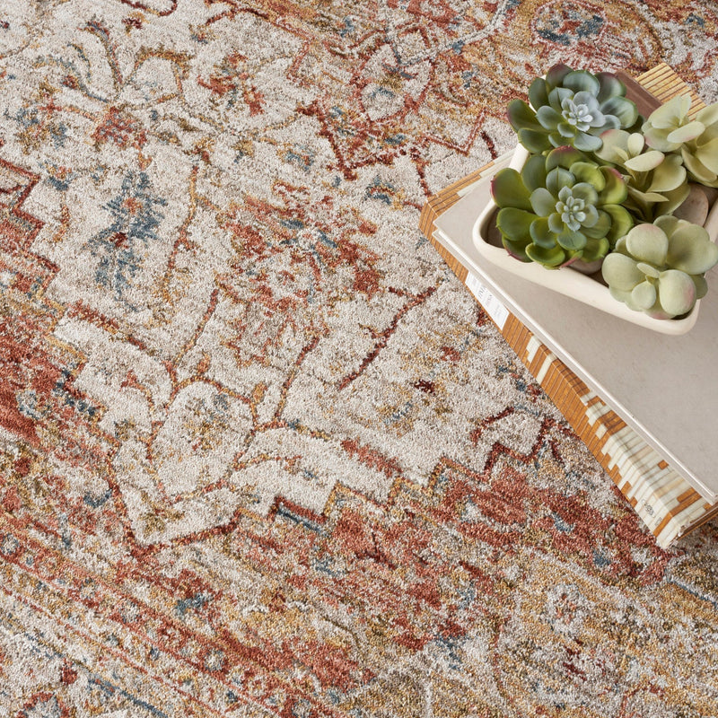 media image for Nourison Home Sahar Ivory Rust Vintage Rug By Nourison Nsn 099446898692 11 24