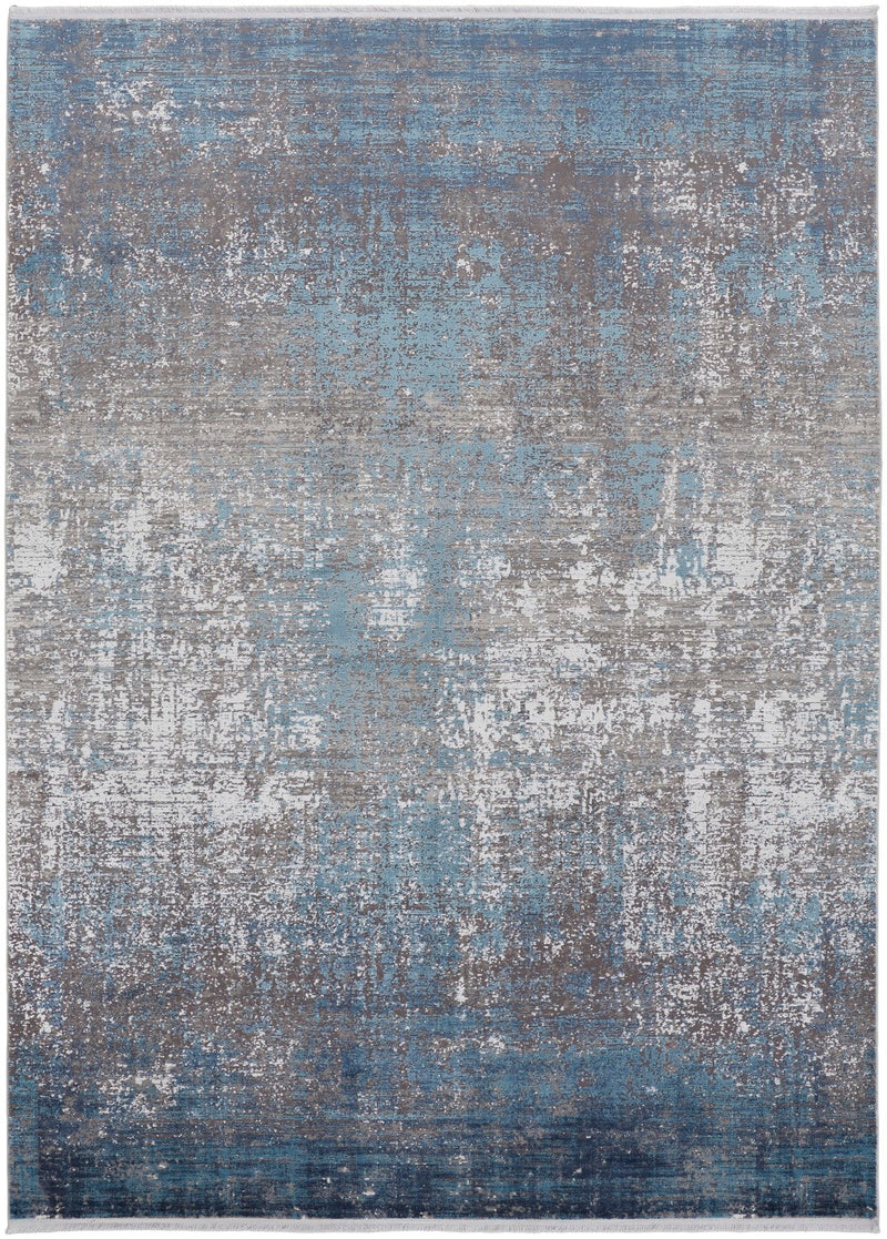 media image for Lindstra Abstract Blue/Silver Gray Rug 1 252