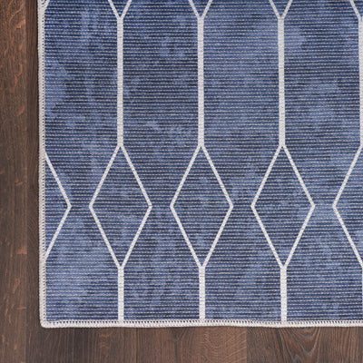 product image for Nicole Curtis Machine Washable Series Navy Modern Rug By Nicole Curtis Nsn 099446163301 5 0
