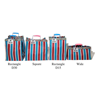 product image for recycled plastic stripe bag wide by puebco 503394 8 32