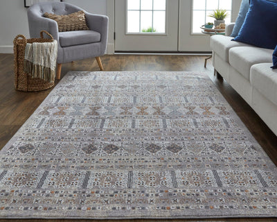 product image for Edwardo Tribal Orange/Gray Rug 6 49