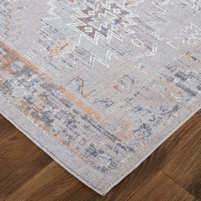 product image for Edwardo Tribal Gray/Orange Rug 4 63