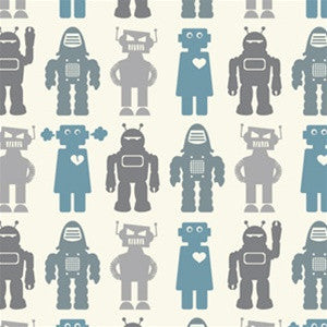 product image of Robots Wallpaper in Blue design by Aimee Wilder 553