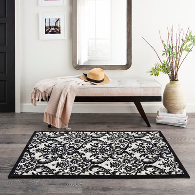 product image for damask black white rug by nourison 99446341372 redo 4 98