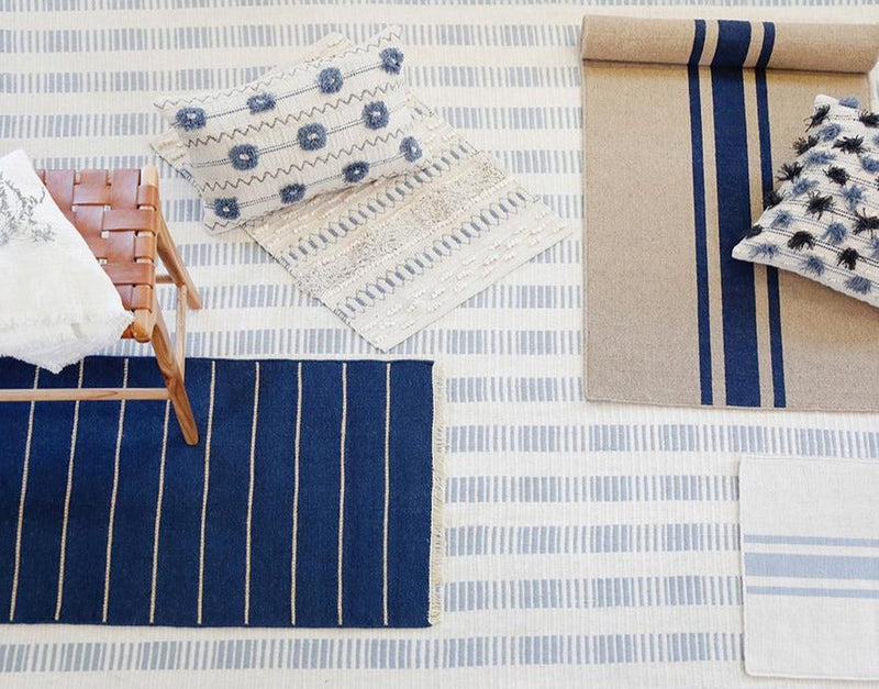 media image for warby handwoven rug in navy in multiple sizes design by pom pom at home 8 222