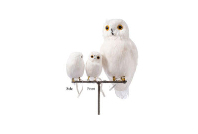 product image for artificial birds owl white design by puebco 5 45