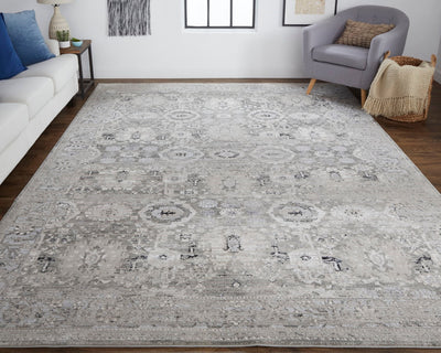 product image for Adana Distressed Ivory/Silver Gray Rug 6 16