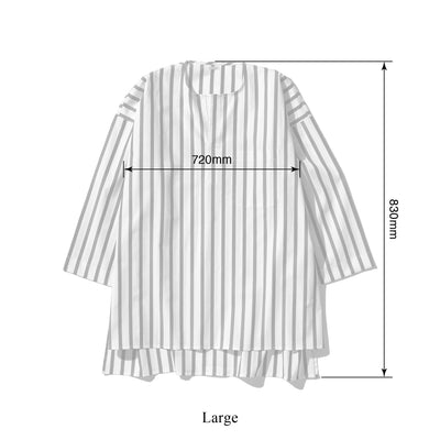 product image for Cotton Stripe Shirt Crew Neck 9 56