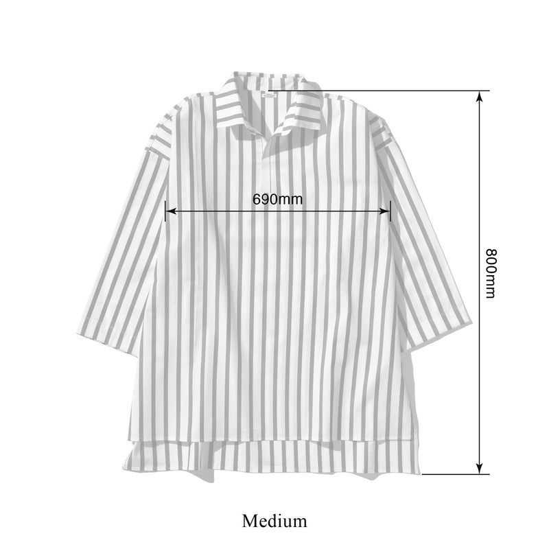 media image for Cotton Stripe Shirt Regular Collar 8 230