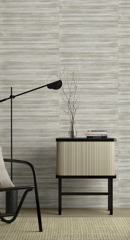 media image for Italian Style Stripe Wallpaper in Silver Grey/Cream/Gold 247