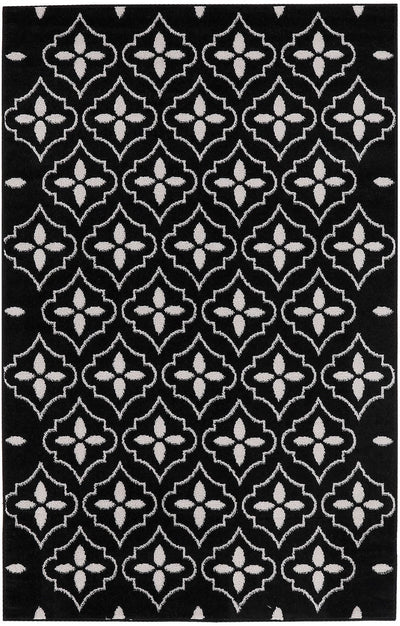 product image of Nourison Essentials Indoor Outdoor Black Ivory Moroccan Rug By Nourison Nsn 099446940674 1 551