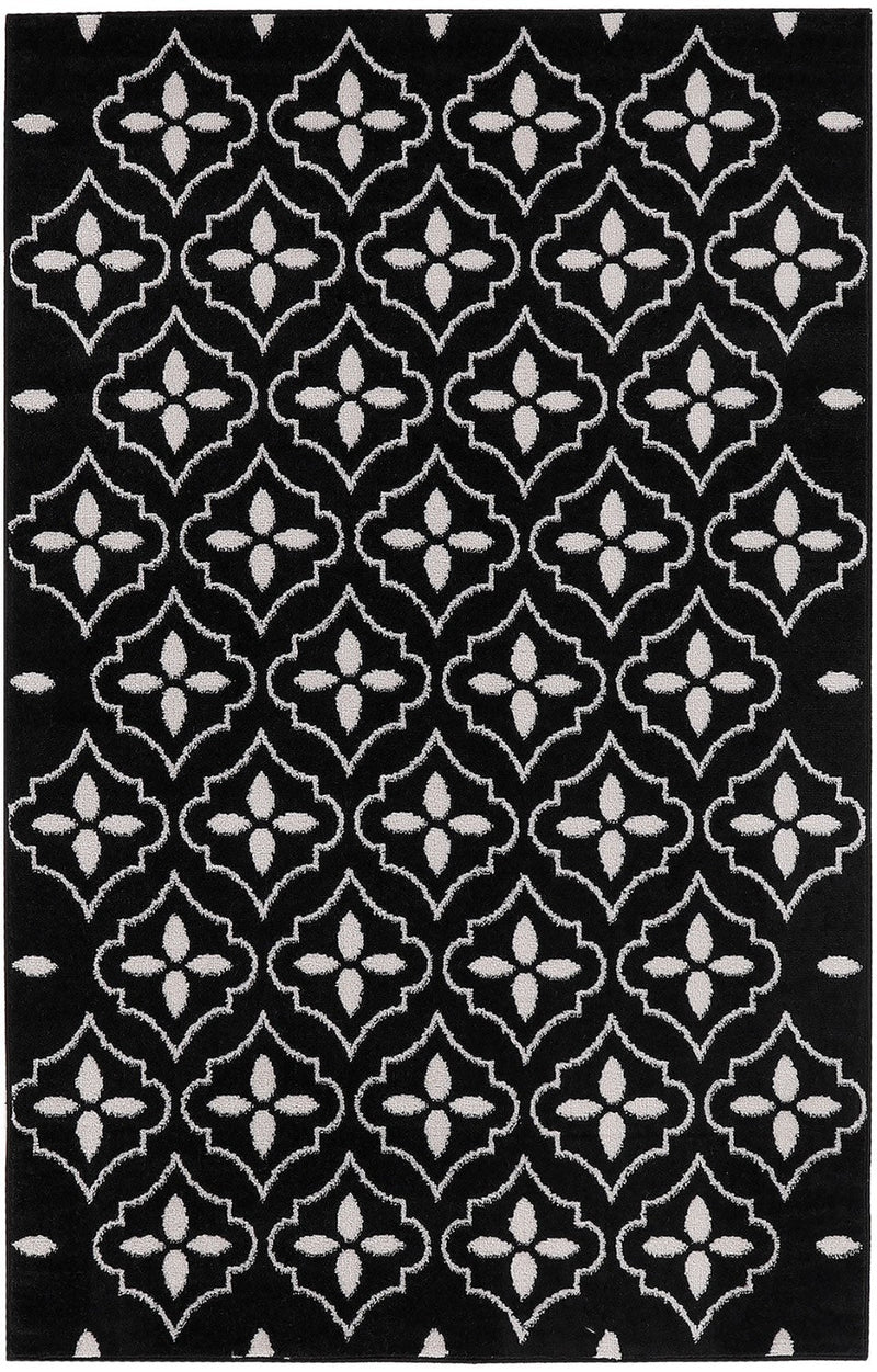 media image for Nourison Essentials Indoor Outdoor Black Ivory Moroccan Rug By Nourison Nsn 099446940674 1 249