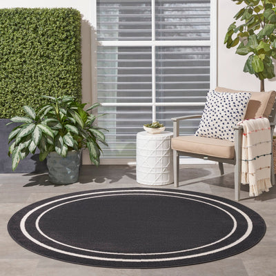 product image for Nourison Home Nourison Essentials Black Ivory Contemporary Rug By Nourison Nsn 099446136633 27 30