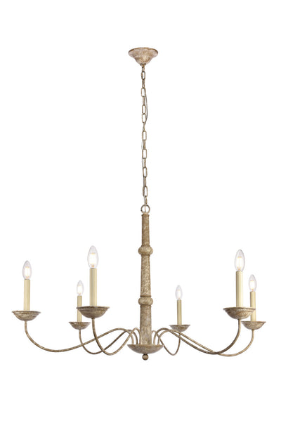 product image for Merritt 6 Light Chandelier Living District Ld6007D35Wd 4 17