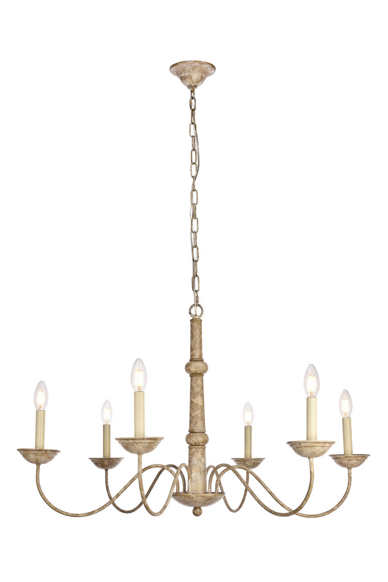 media image for Merritt 6 Light Chandelier Living District Ld6007D35Wd 1 265