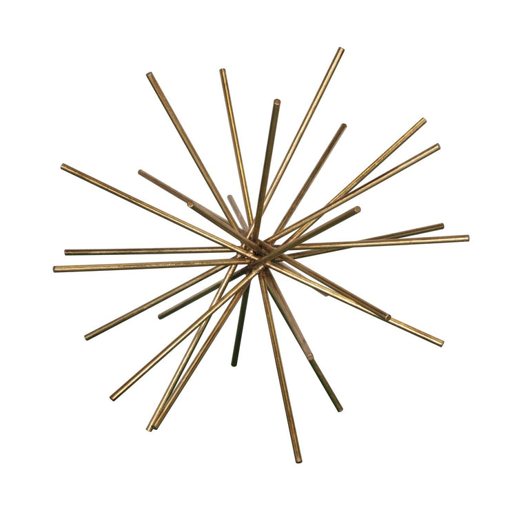 Urchin 20" Diameter Iron Rod Asterisk in Gold Leaf design by BD Studio