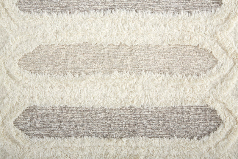 media image for Elika Hand-Tufted Geometric Ivory/Taupe/Tan Rug 2 217