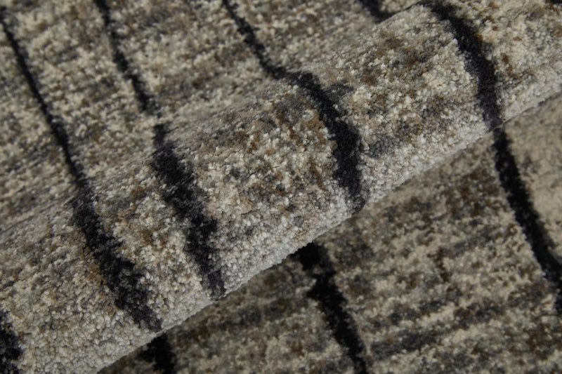 media image for Kiba Abstract Gray/Black/Taupe Rug 4 290