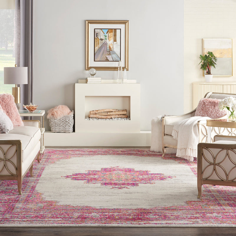media image for passion ivory fushia rug by nourison 99446388094 redo 8 246