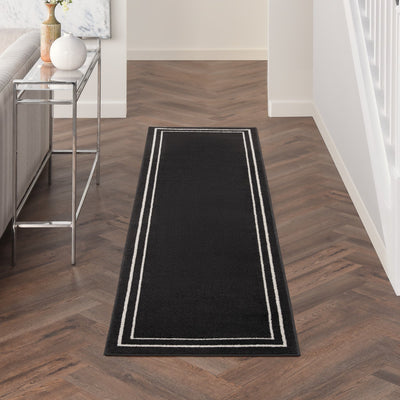 product image for Nourison Home Nourison Essentials Black Ivory Contemporary Rug By Nourison Nsn 099446136633 16 20