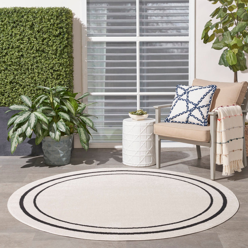 media image for Nourison Home Nourison Essentials Ivory Black Contemporary Rug By Nourison Nsn 099446148162 27 279