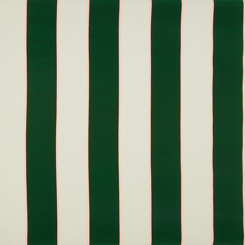 media image for Sample Regency Stripe Emerald/Blossom Flocked Wallpaper 24