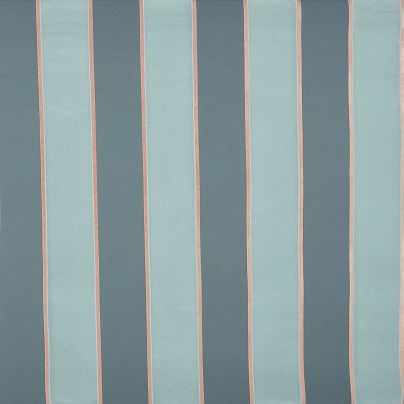 media image for Regency Stripe Duck Egg/Copper Flocked Wallpaper 247