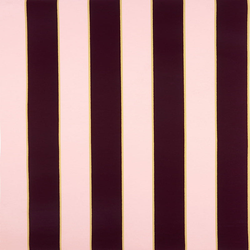 media image for Regency Stripe Berry/Gold Flocked Wallpaper 225