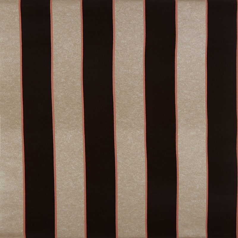 media image for Regency Stripe Bronze/Coral Flocked Wallpaper 251