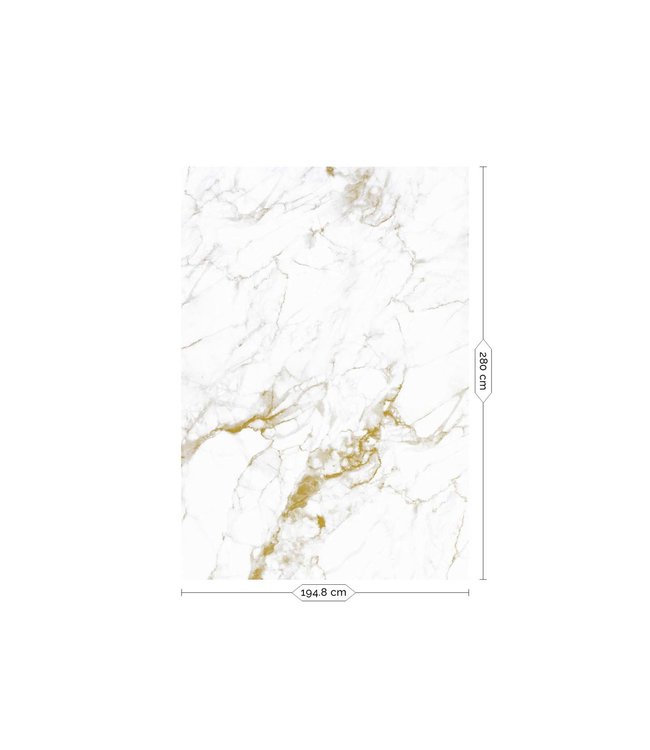 media image for Marble White/Gold Wall Mural by KEK Amsterdam 293