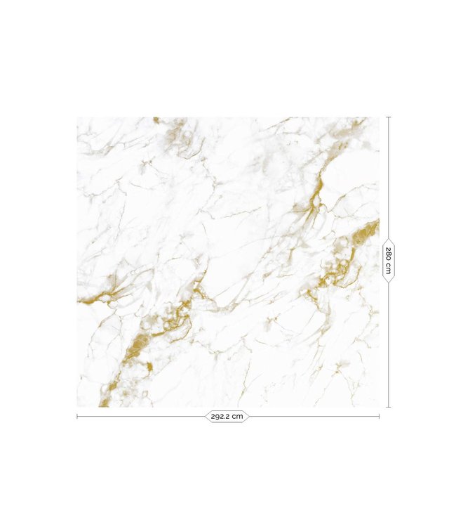 media image for Marble White/Gold Wall Mural by KEK Amsterdam 248