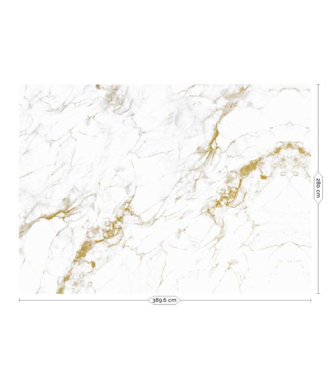 media image for Marble White/Gold Wall Mural by KEK Amsterdam 254