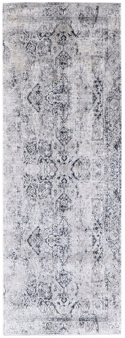 product image for adana distressed ivory silver black rug news by bd fine mckr39ftivyblke10 6 18