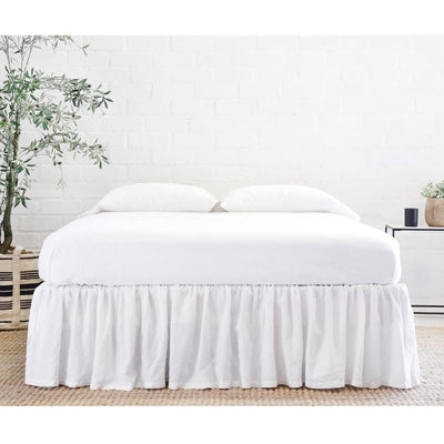 product image of gathered linen bedskirt white 1 518