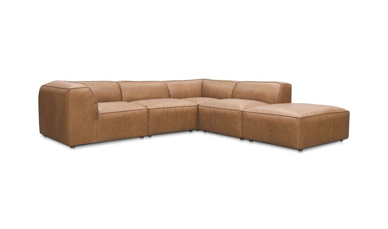 media image for Form Classic L Modular Black Leather Sectional Vantage By Moe& 270