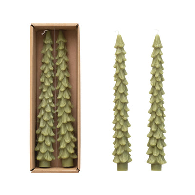 product image for tree shaped taper candles unscented 3 25