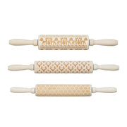 carved wood rolling pin in various styles 1