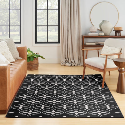 product image for Nourison Essentials Indoor Outdoor Black Ivory Moroccan Rug By Nourison Nsn 099446940674 10 45