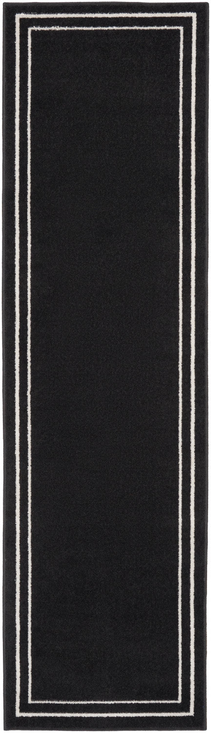 media image for Nourison Home Nourison Essentials Black Ivory Contemporary Rug By Nourison Nsn 099446136633 2 272