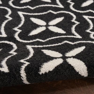 product image for Nourison Essentials Indoor Outdoor Black Ivory Moroccan Rug By Nourison Nsn 099446940674 6 89