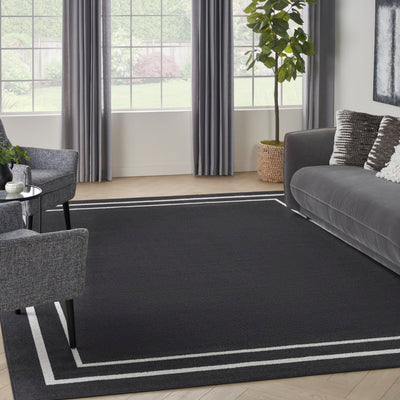 product image for Nourison Home Nourison Essentials Black Ivory Contemporary Rug By Nourison Nsn 099446136633 15 82