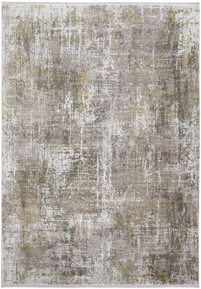 product image for Lindstra Abstract Olive Gray/Jade Green Rug 1 95