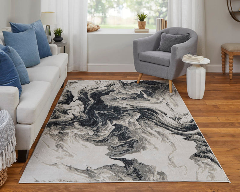 media image for Orin Abstract Ivory/Black/Taupe Rug 7 260