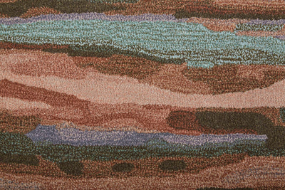 product image for Nakita Hand-Tufted Watercolor Copper/Pink/Turquoise Rug 2 45