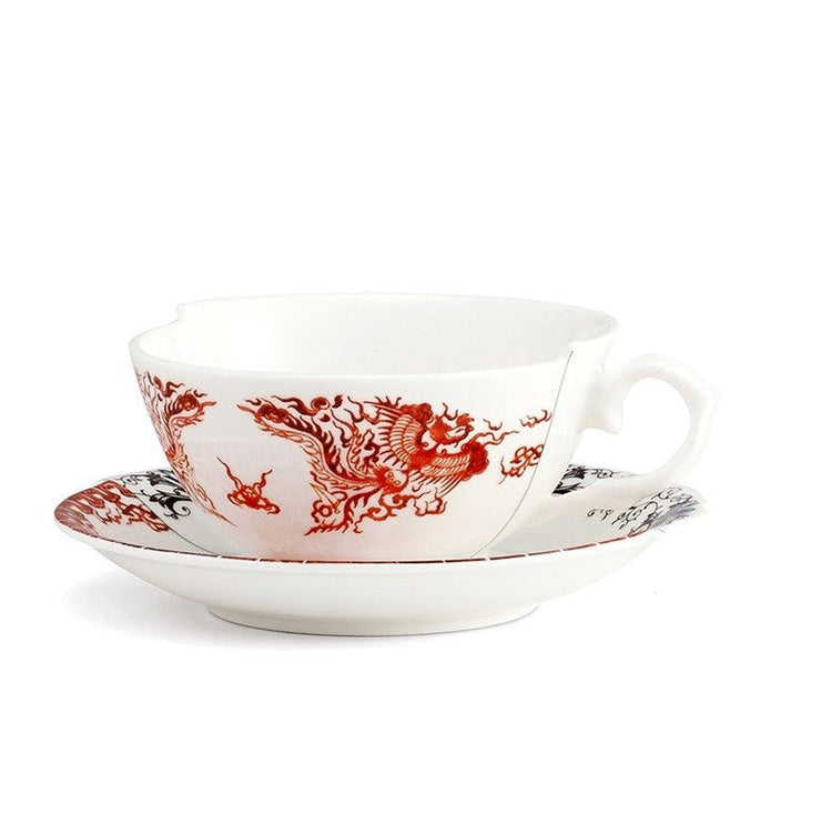 Hybrid-Zora Porcelain Tea Cup w/ Saucer design by Seletti