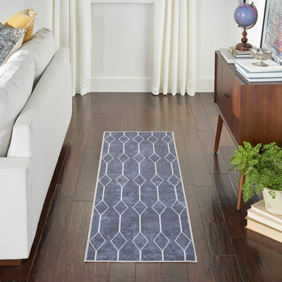 product image for Nicole Curtis Machine Washable Series Navy Modern Rug By Nicole Curtis Nsn 099446163301 10 86
