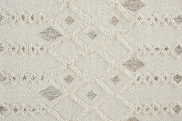 Elika Ivory and Tan Rug by BD Fine Texture Image 1